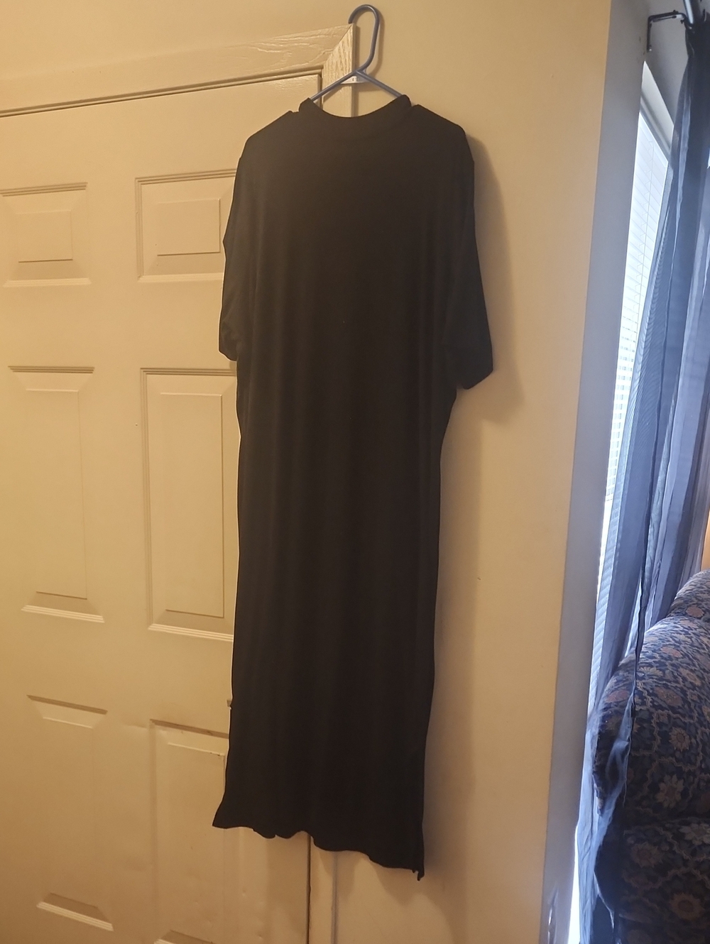 Lane Bryant Black Maxi Dress with Short Sleeves